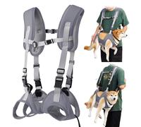 BT Bear Pet Carry Sling, Portable Outdoor Dog Backpack Carrier for Senior Dogs with Joint Injuries, Arthritis, or Paralysis - Stair Support, Grey