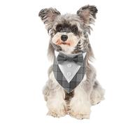 BT Bear Pet Tuxedo Collar Bandana,Wedding Outfit,Bow Tie for Medium Large Dogs Outfit for Party,Birthday,Festival,Grey_XL