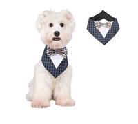 BT Bear Pet Tuxedo Collar Bandana,Wedding Outfit,Bow Tie Triangle Scarf, Scarffor for Cats Puppy Small Dogs,Navy blue_S