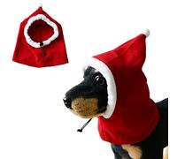 BT Bear Plush Dog Hats,Windproof Warm Pet Ear Cover,Christmas Dogs Hat Dog Head Wrap Quiet Ears for Dogs,Dog Ear Muffs for Small Dogs Medium Dogs (Red)
