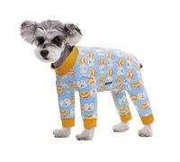 BT Bear Small Dog Clothes,Elastic Pet Onesie Clothes Protect Joints Anti-hair Anti Licking,Wound Protection Puppy Pajamas PJS Dog Jumpsuit For Small Dogs(M,Yellow)