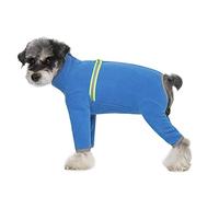 BT Bear Small Dogs Winter Clothes,Dog Winter Warm Coat Soft Fleece with Reflective Zip Dog Onesie Jumpsuit, Puppy Pet Pajamas Costume Apparel (Blue, XS)