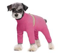 BT Bear Small Dogs Winter Clothes,Dog Winter Warm Coat Soft Fleece with Reflective Zip Dog Onesie Jumpsuit, Puppy Pet Pajamas Costume Apparel (Hot Pink, XL)