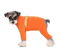 BT Bear Small Dogs Winter Clothes,Dog Winter Warm Coat Soft Fleece with Reflective Zip Dog Onesie Jumpsuit, Puppy Pet Pajamas Costume Apparel (Orange, L)