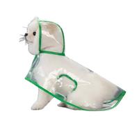 BT Bear Transparent Waterproof Dog Raincoat,Lightweight Pet Rain Coat Rain Jacket for Puppy Small Dogs Outdoor, Green_M