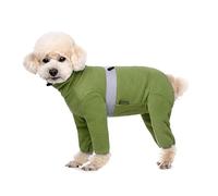 BT Bear Winter Dog Coat,Adjustable Pet Warm Onesie Thickens Warmth Fleece Jumpsuit Clothes Pajamas Costume Apparel for Small Dogs Medium Dogs (XXL, Olive Green)
