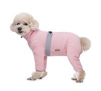 BT Bear Winter Dog Coat,Adjustable Pet Warm Onesie Thickens Warmth Fleece Jumpsuit Clothes Pajamas Costume Apparel for Small Dogs Medium Dogs (Pink, XL)