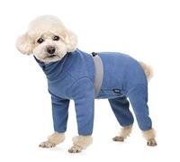 BT Bear Winter Dog Coat,Adjustable Pet Warm Onesie Thickens Warmth Fleece Jumpsuit Clothes Pajamas Costume Apparel for Small Dogs Medium Dogs (Blue, L)