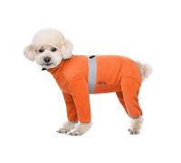 BT Bear Winter Dog Coat,Adjustable Pet Warm Onesie Thickens Warmth Fleece Jumpsuit Clothes Pajamas Costume Apparel for Small Dogs Medium Dogs (XL, Orange)