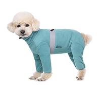 BT Bear Winter Dog Coat,Adjustable Pet Warm Onesie Thickens Warmth Fleece Jumpsuit Clothes Pajamas Costume Apparel for Small Dogs Medium Dogs (Lake blue, XL)