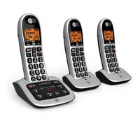 BT Big Button Advanced Call Blocker Cordless Phone with Answer Machine - Trio Handset Pack, One-Touch Block, trueCall, 60-min Msgs, 200-name