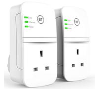BT Broadband Extender Powerline Adapter Flex 600 Kit, wired AV600, pass-through socket