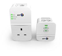 BT Broadband Extender Powerline Adapter Wi-Fi Home Hotspot Flex 600 Kit, wired AV600, N150 Wi-Fi, pass-through socket