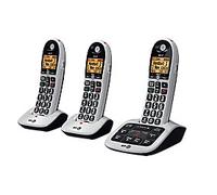 BT BT4600 Trio Cordless Telephone Black Pack of 3