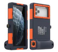 BT Controlled Professional Waterproof Diving Phone Case 15M Underwater Compatible with for Snorkeling Photo Video Secure Lock Seal Full Touched Screen Clear Window Stand Connection Hole Lost Proof Lan