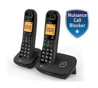 BT Everyday Cordless Telephone 90662 Black Twin Handset