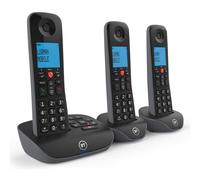 BT Essential Cordless Landline House Phone, Nuisance Call Blocker, Call Block button, Answer Machine, Trio Handset Pack