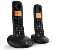BT Everyday Cordless Landline House Phone, Do Not Disturb, Twin Handset, Black
