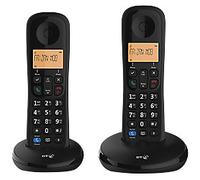BT Everyday Twin Cordless DECT Telephone Black Set of 2