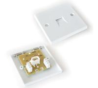 BT Extension Single Telephone Socket IDC Terminals 3/6A Wall Outlet Plate