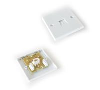 BT Extension Single Telephone Socket - Screw Terminals (No Punch Down Tool Required) - 3/3A 3/6A Wall Outlet Plate - Loops