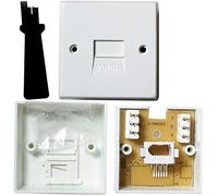 BT Extension Telephone Wall Socket - IDC Terminal - Slave/Secondary Outlet Plate