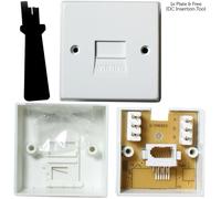 BT Extension Telephone Wall Socket IDC Terminal Slave Secondary Outlet Plate