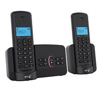 BT Home Phone Twin Pack - Nuisance Call Blocking, 12-Minute Answer Machine with Remote Access, Do Not Disturb, 1.6 inch Blue Backlit Screen (C-094187)