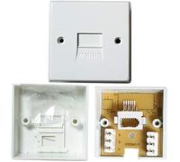 BT/PABX Extension Telephone Wall Socket - IDC Terminal - Secondary Face Plate 1/3A - Loops