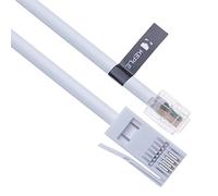 BT Phone Line Plug to RJ11 Crossover Telephone Cable Extension | Lead Cord for Modem FAX SKY box Virgin Hub | British UK BT Socket 4 Wire | White - 3m