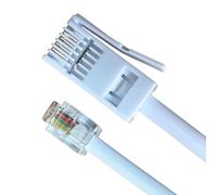 BT Phone Line Plug to RJ11 Crossover Telephone Cable,Telephone Cable Phone Cable for Landline ADSL Modem,White Extension Lead for Landline, Modem, Fax 2meter