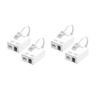 BT Plug to ADSL RJ11 Broadband Internet Microfilter Splitter 4 Pack, BT Male to BT & RJ11 Female for Landline Modem