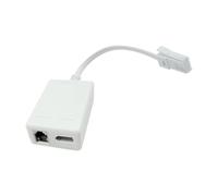 BT Plug to ADSL RJ11 Broadband Internet Microfilter Splitter Male to Female Adapter for Landline Modem Router Wifi Plug Telephone White Socket for Modem and Landline