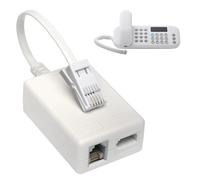 BT Plug to ADSL RJ11 Broadband Internet Microfilter Splitter Male to Female for Landline Modem Router Wifi Plug Telephone White Socket Phone Cable Microfilter for Modem Telephone Fax White 1PC