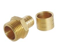 BT SELECTION Fixed Threaded Slip Reducing Coupler PEX/Diameter 16-15X21(1/2 Inch)/Thread (Male)