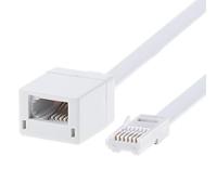BT Telephone Extension Cable 2M, Mellbree White BT Male to Female Extension Cable 6-Pin Straight Through Telephone Extension Cable for BT UK Landline Phone Cord Home & Office Fax Modem Extender 6 Wire