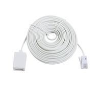 BT Telephone Extension Cable - Master Socket Extension Lead for UK Landline Phones, Fax Machines & Broadband Routers -Telecom Cable with Standard BT Plug to Socket Connector (BT-6P4C-5M-1PC-WH)