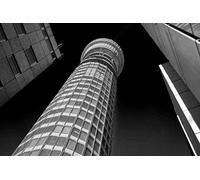 BT Tower Photograph an 18"x 12" photographic print of the BT Post Office Tower Fitzrovia London England UK landscape photo b/w picture