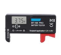 BT168PRO Digital LCD Battery Tester Portable Battery Capacity Checker for Small Batteries Button Cell 1.2V to 4.8V and 9V Batteries CR2032 LR44 L736 6F22 AAA AA D C 16340 14500