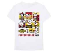 BT21 T-Shirt Bite Fast Food R500z - Unisex Cotton Crew Neck Short Sleeves - White Medium