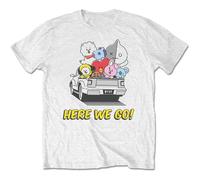 BT21 Here We Go White Large Unisex T-Shirt NEW