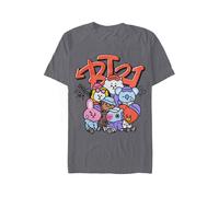 BT21 BTS Street Mood Charcoal Grey Crewneck Tee XL