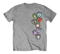 Bt21 - T-Shirt # M Unisex Grey # Badges