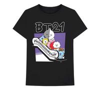 BT21 Unisex T-Shirt Weekend 100% Cotton Jersey Black Medium