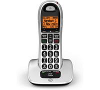 BT4000 Big Button DECT Cordless Phone, 100-name Directory, Copy Between Handsets, Call Transfer, GAP, 300m Outdoor/50m Indoor, Satin Silver/Black