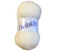 (BT6 (Cream)) James Brett Baby Twinkle DK Acrylic Glitter Knitting Yarn 100g