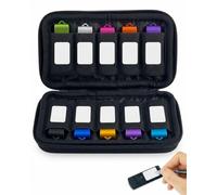 BTACGWP 1 x USB Flash Drive Organiser Storage Box Case for 10 USB Memory / Flash Drive (Black)
