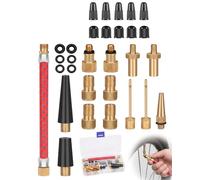 BTACGWP Bicycle Valve Adaptor 1 Set Adaptor for French Air Pump & Car Compressor Includes Needles Corrosion Resistant Prevents Pressure Loss for Safe Pumping on the Go