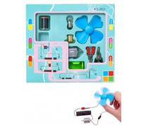 BTACGWP Electronic Building Kit 1 Set | Circuit/Fan Experiment (Blue) | Safe Practice Learning Environment & Circuit Understanding for Children from 6 Years | Promotes Technology Enthusiasm