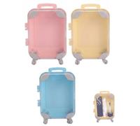 BTACGWP Mini Suitcase Gift Box, Pack of 3, Reusable Travel Voucher Case with Durable Handle & Wheels, Ideal as a Money Gift for Travel Fund & Holiday Surprises